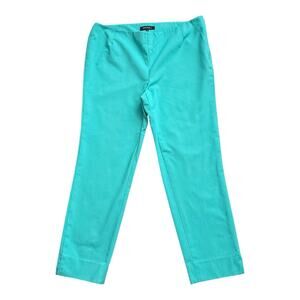 Lafeyette 148 Stanton Women's 12 Aqua Stretch Slim Straight Ankle Pants